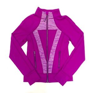 LULULEMON/IVIVVA GIRLS FUSCHIA ATHLETIC ZIP UP